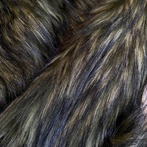 NEW Shaggy Faux Fur Fabric, Ultra Soft Long Pile fabric Square, Sold by the Inch, craft costume vegan animal