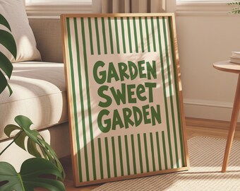 Lámina decorativa "Jardín Dulce Jardín": Póster de jardinería ecológica (Descarga digital)