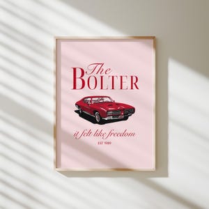 TTPD Poster THE BOLTER | Retro Girly Poster Music Lyric Poster Cute Apartment Art Classic Car | Digital Download