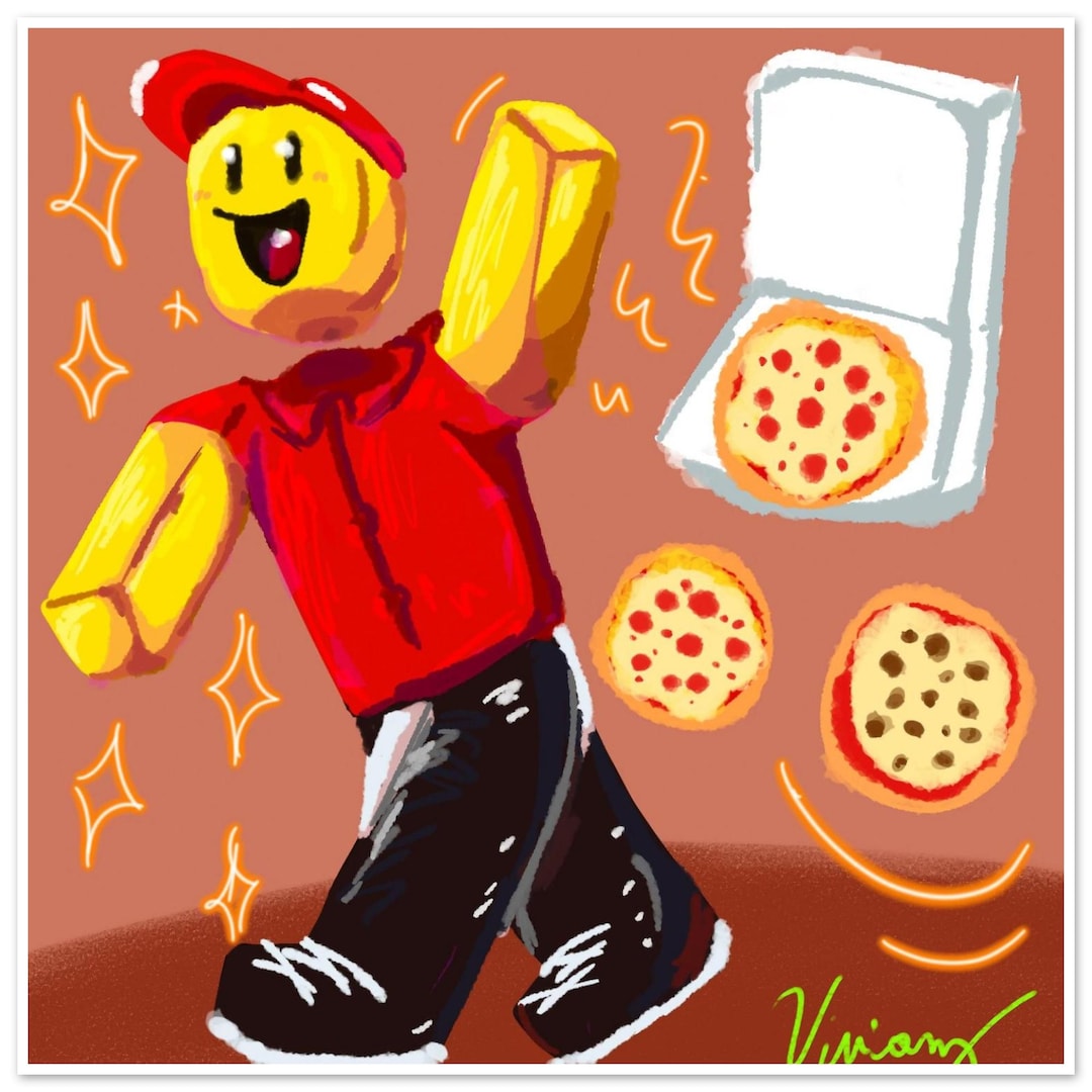 Work at a Pizza Place Guy - Etsy