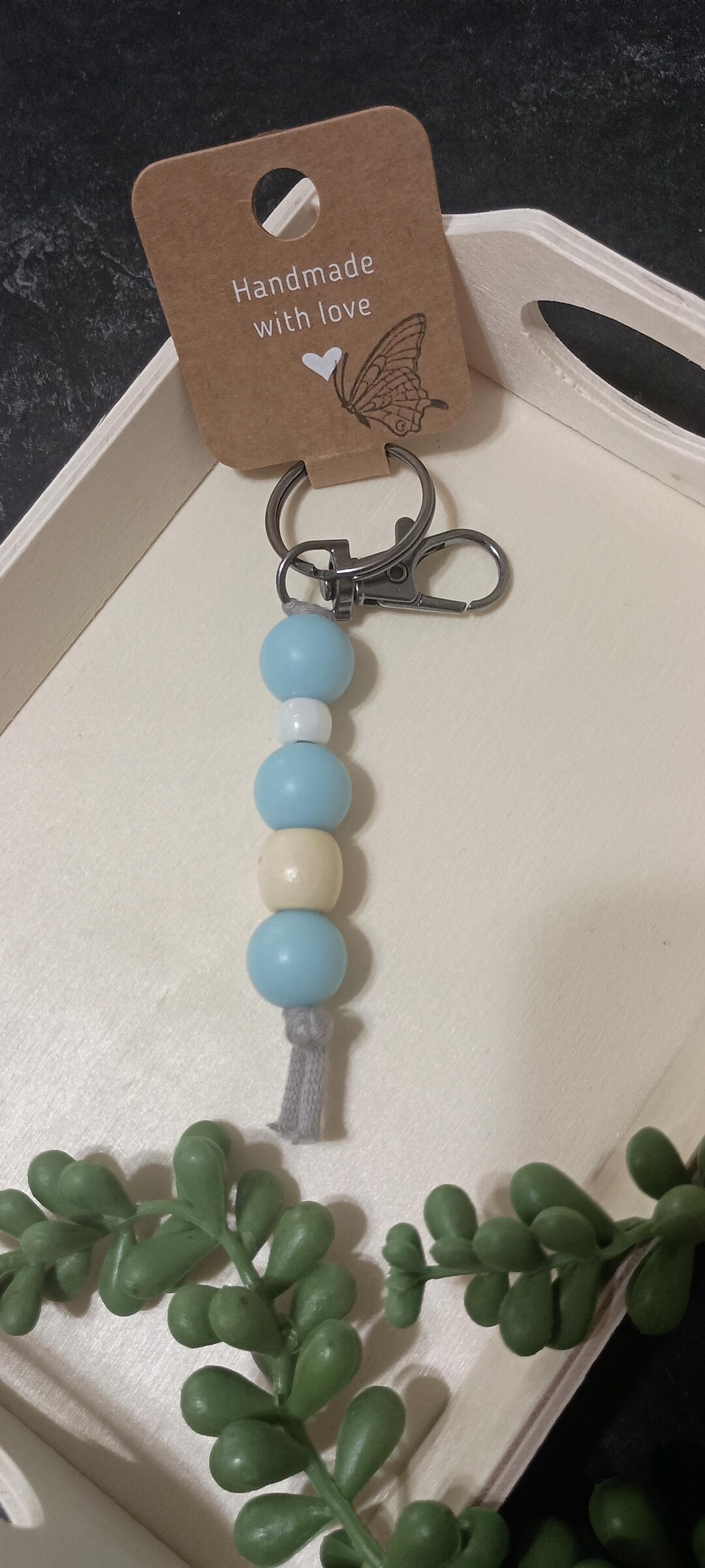 Simple Blue Keychain, Blue, Minimalist, Ocean Themed, - Etsy