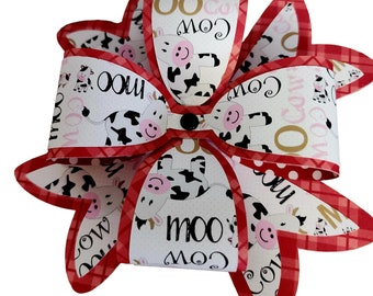 Gift Bow, Cow Gift Bow, Birthday Gift Bow, Baby Shower Gift Bow