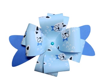 Birthday Gift Bow, Baby Shower Gift Bow, Handmade Bow, Paper Gift Bow, Dog Gift Bow