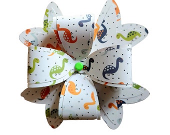 Children's Bow, Birthday Bow, Baby Shower Bow, Bow With Dinosaurs