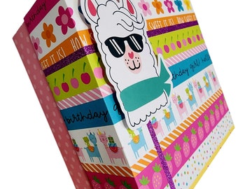 Birthday Gift Box, Llama Gift Box, Gift Box For Her, Gift Box With Lid