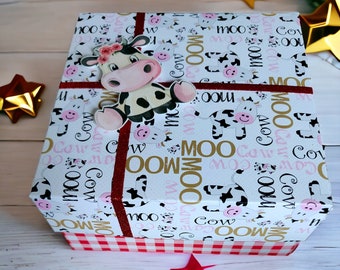 Gift Box, Gift Box For Cow Lover, Birthday Gift Box, Baby Shower Gift Box