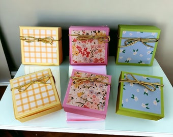 Mini Gift Boxes, Handmade Mini Gift Boxes, Set of 6 Gift Boxes