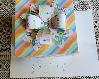 Birthday Gift Box, Gift Box With Lid, Small Gift Box, Gift Box With Bow