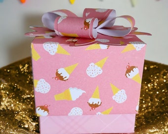 Gift Box, Birthday Gift Box, 4 x 4 Gift Box, Gift Box With Bow