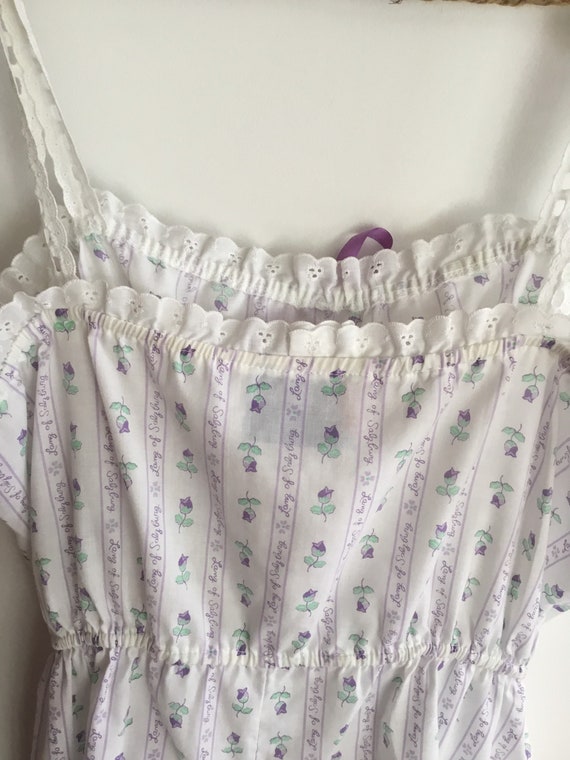 Lanz of Salzburg Vintage Sleep Romper Floral Cott… - image 3