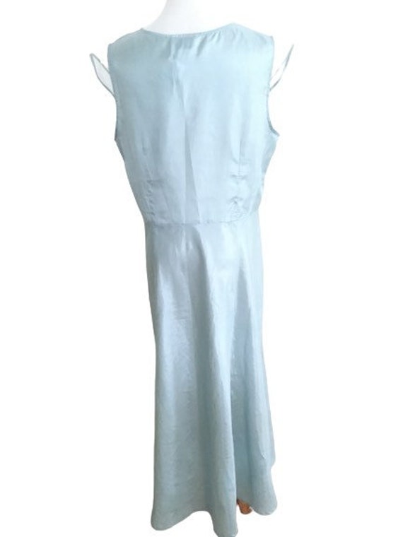 Vintage Teal Taffeta April Cornell Long Nightgown… - image 4