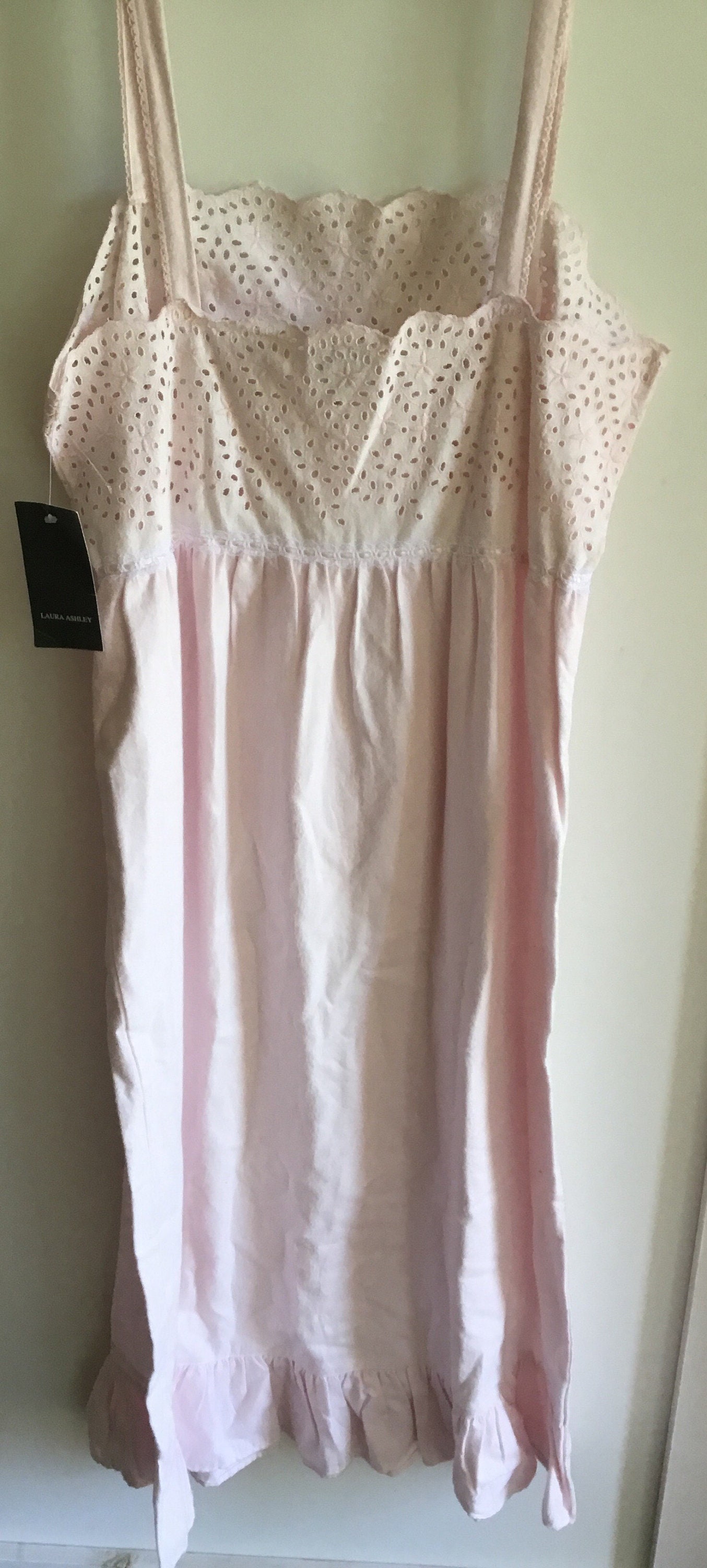 Vintage Pink Flannel Long Laura Ashley Nightgown Large Eyelet - Etsy