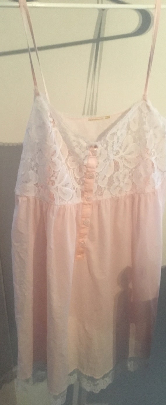 Vintage cotton lawn light peach/pink baby doll sle