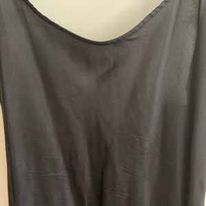 Black vintage slip nightgown dress 100% silk sheer lightweight small