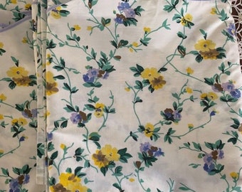 Vintage Laura Ashley Polyanthus Primrose Twin flat sheet