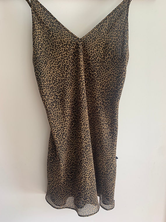 Super cute leopard print chemise nightgown small l