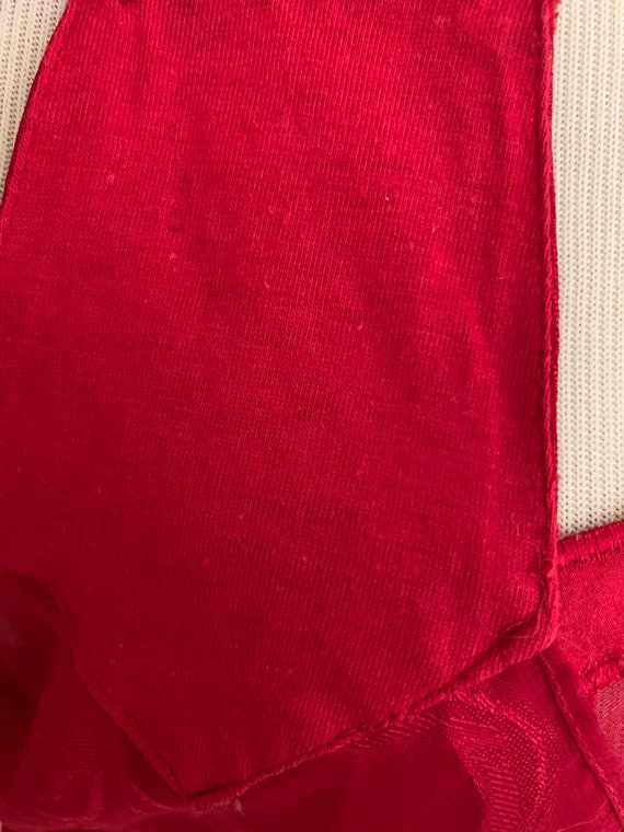 Vintage Victoria’s Secret red teddy sheer lovely … - image 4