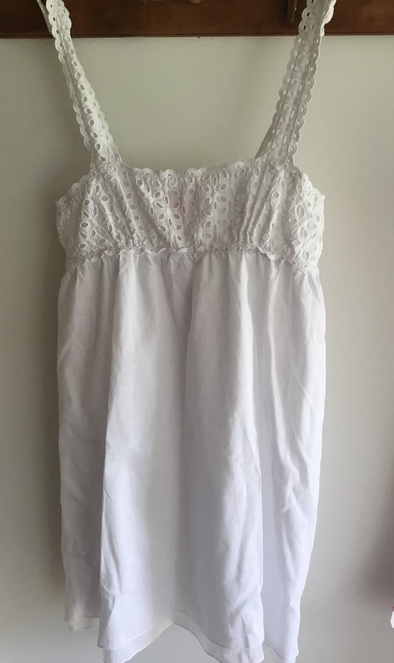 White Cotton Eyelet Baby Doll Top or 