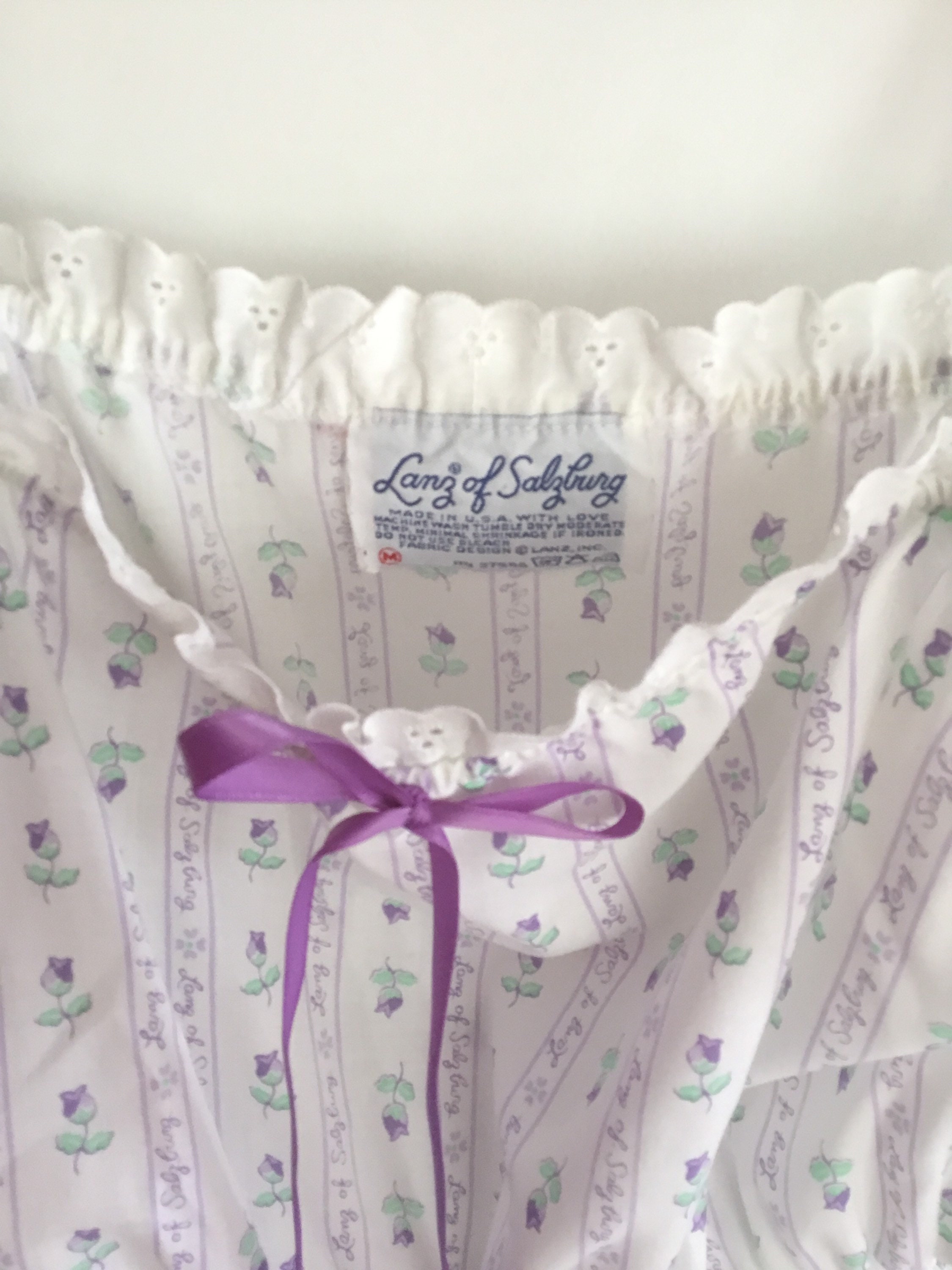 Lanz of Salzburg Vintage Sleep Romper Floral Cotton cute!
