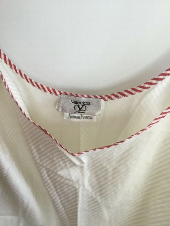 Valentino Intimo Vintage White Red Chemise Nightg… - image 1