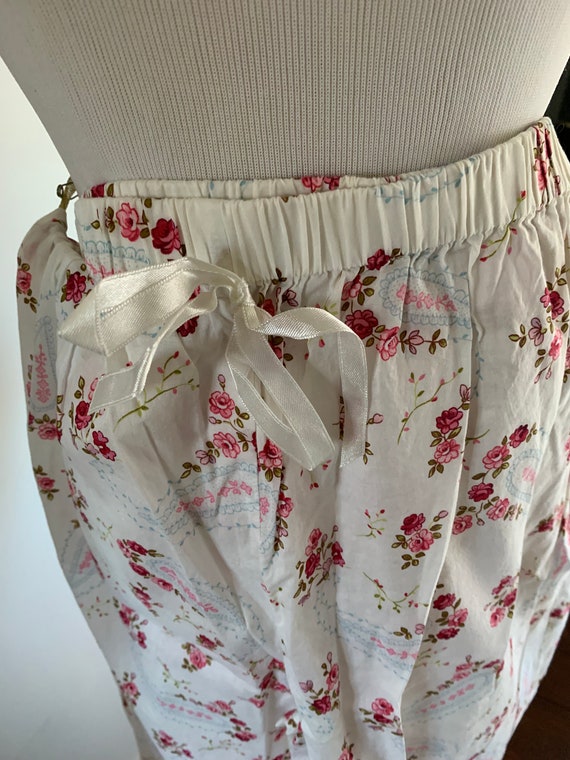 Super cute cotton red floral eyelet summer pajama… - image 3