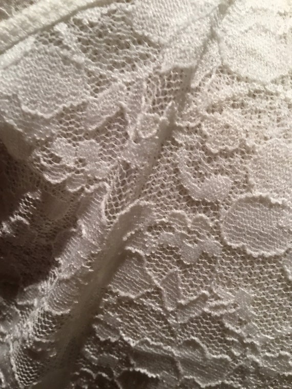 White and lace sheer wrap around robe bridal large - Gem