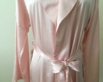 Vintage Victoria’s Secret Glamorous Satin style Long Robe Pink Boudoir!