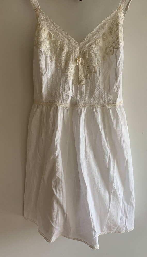 Gorgeous Ecru Lace Short White Cotton Nightgown Babydoll Vintage Victorias Secret Medium Etsy UK