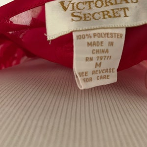 Vintage Victorias Secret red teddy sheer lovely Medium image 6