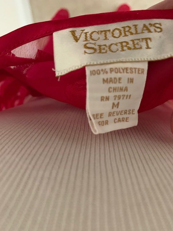 Vintage Victoria’s Secret red teddy sheer lovely … - image 6