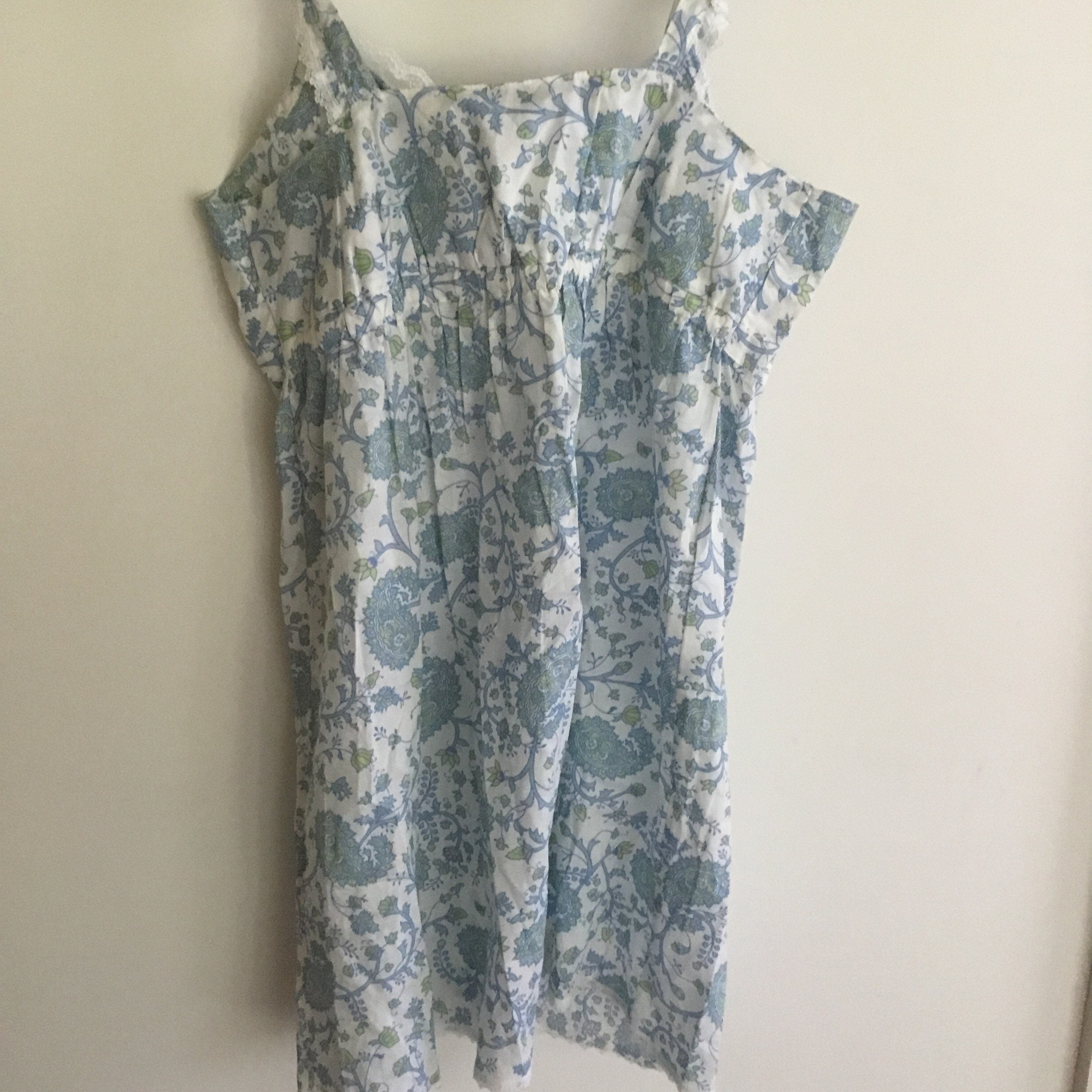 Vintage Laura Ashley Blue Paisley Nightgown Short Nightie - Etsy UK