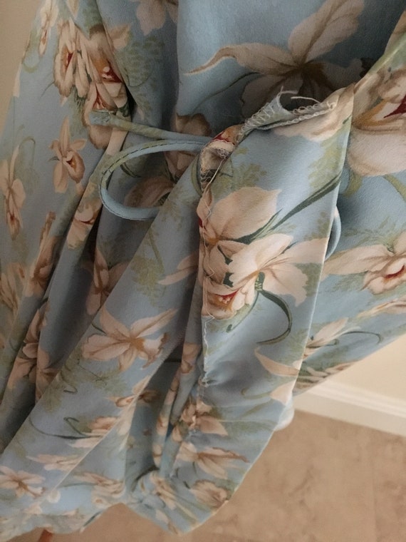 Rare vintage Christian Dior lilly print robe shor… - image 8