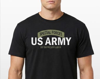 Camiseta suave con la etiqueta de las Fuerzas Especiales del Ejército de EE. UU.