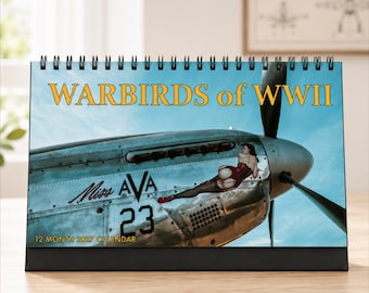 Calendario de escritorio de 2027: Aviones de guerra de la Segunda Guerra Mundial
