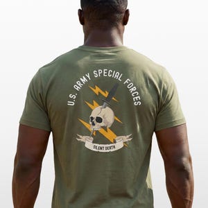 Silent Death Skull Green Beret Softcore T-Shirt