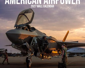 Calendario de pared de aviones militares American Airpower 2027