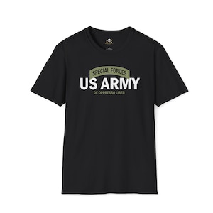 US Army Special Forces Tab Softstyle T-Shirt,  Army Veteran, Military Apparel, SpecOps, Military Gift
