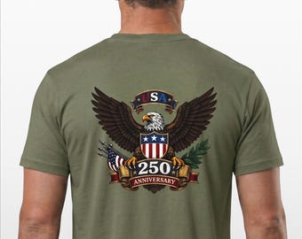 Camiseta de rendimiento del águila calva del 250 aniversario de EE. UU.
