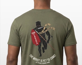 Camiseta de rendimiento de la 1.ª Fuerza de Servicio Especial, Black Devils