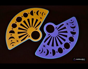 Sunny Moon practice flow fans | Russian grip | fully customizable