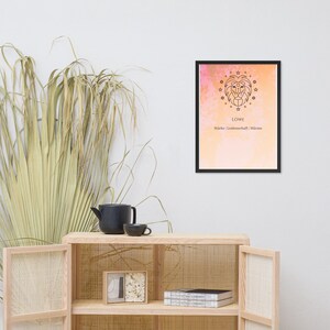 Leo Zodiac Sign Poster – Astrological Wall Art with Spiritual Design, Zodiac Art Print, Gift for Leos