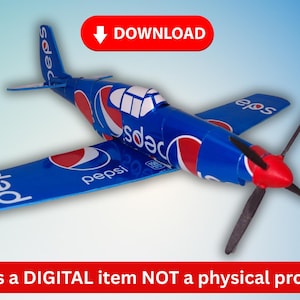 Soda Can Airplane P-51B Mustang DIGITAL pop can aviation PLANS
