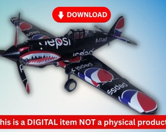 ソーダ缶飛行機 P-40 ウォーホーク ポップ缶航空 デジタルプラン