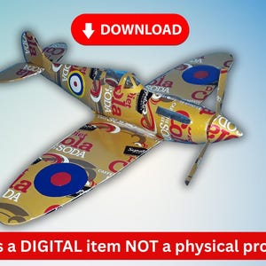 Soda Can airplane Supermarine Spitfire pop can aviation DIGITAL PLANS