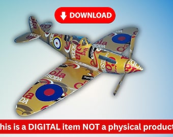 Soda Can airplane Supermarine Spitfire pop can aviation DIGITAL PLANS