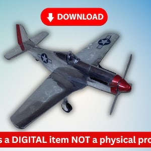Aluminum Can Airplane P-51D Mustang DIGITAL pop can aviation PLANS