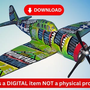 Soda Can airplane P-47 Thunderbolt pop can aviation DIGITAL PLANS