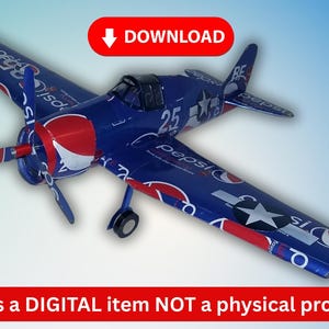 Soda Can airplane Grumman F6F Hellcat pop can aviation DIGITAL PLANS