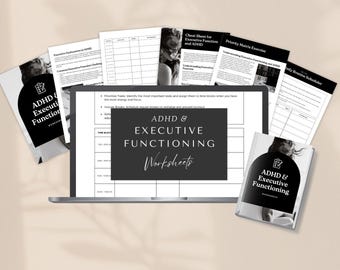 ADHD & Executive Functioning Worksheets | Printable Productivity Planner | Digital Download | Instant Access