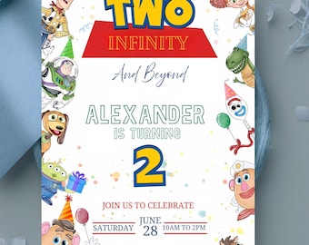 Editable Toy Story Birthday Invitation: Two Infinity and Beyond (PDF Template)